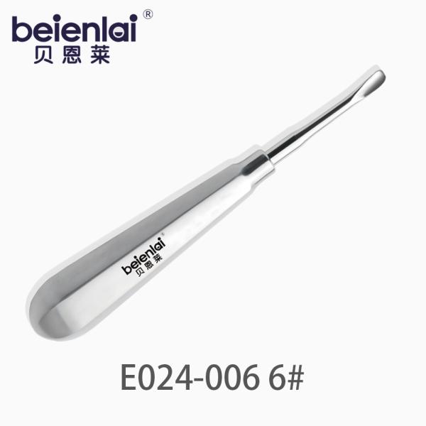 Benlai Dental Elevator E024-006 KXL 6#, Curved 5.0 Tip, Hollow Hexagonal Handle